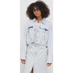 Dámske Riflové bundy Calvin Klein Jeans modrej farby z bavlny vo veľkosti XS 