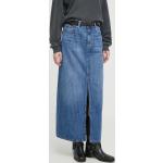 Dámske Riflové sukne G-Star Raw BIO modrej farby z bavlny s dĺžkou: Maxi v zľave udržateľná móda 