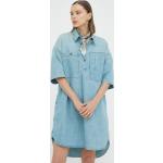 Dámske Mini šaty G-Star Raw modrej farby z bavlny vo veľkosti XS udržateľná móda 