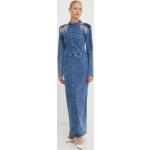 Dámske Dlhé šaty Gestuz modrej farby z bavlny vo veľkosti M s dĺžkou: Maxi v zľave 