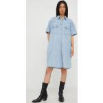 Dámske Mini šaty LEVI´S modrej farby z bavlny 