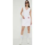 Dámske Designer Mini šaty Moschino Love Moschino bielej farby z bavlny vo veľkosti S 