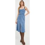 Dámske Mini šaty PINKO modrej farby z bavlny 
