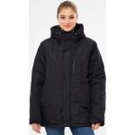 Dámske Zimné kabáty vetruvzdorné čiernej farby vo veľkosti XXL Kapucňa v zľave 