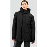 Dámske Zimné kabáty čiernej farby z flisu vo veľkosti XXXL Kapucňa v zľave 