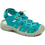 Dievčenské Sandále rock spring tyrkysovej farby zo syntetiky vo veľkosti 29 na zips na leto 