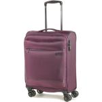 Malé cestovné kufre Rock fialovej farby z polyesteru na zips integrovaný zámok objem 30 l 