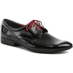 Pánske Spoločenské topánky čiernej farby v elegantnom štýle z kože vo veľkosti 45,5 šnurovacie na zimu 