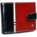 Pánske Kožené peňaženky rovicky červenej farby v biznis štýle v zľave na Svadbu 