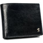 Pánske Kožené peňaženky rovicky čiernej farby v biznis štýle v zľave 