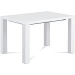 Jedálenské stoly autronic bielej farby v modernom štýle MDF rozkladacie vysoko lesklý povrch 