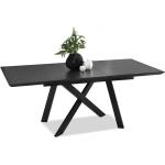 Jedálenské stoly čiernej farby v modernom štýle z dreva obdĺžnikové rozkladacie 