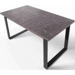Jedálenské stoly čiernej farby z betónu rozkladacie lakovaný povrch 