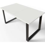 Jedálenské stoly bielej farby MDF rozkladacie lakovaný povrch 