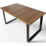 Jedálenské stoly čiernej farby z dubového dreva rozkladacie lakovaný povrch 