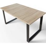 Jedálenské stoly čiernej farby z dubového dreva rozkladacie lakovaný povrch 