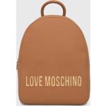 Dámske Designer Batohy do mesta Moschino Love Moschino hnedej farby z polyuretánu Vegan 