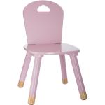 Detské stoličky ružovej farby z borovicového dreva 