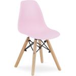 Detské stoličky ružovej farby z bukového dreva 