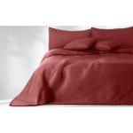 Prehozy na posteľ červenej farby s jednofarebným vzorom z polyesteru 170x210 