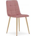Jedálenské stoličky ružovej farby v škandínávskom štýle zo zamatu 