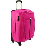 Ružový cestovný kufor "Practical" s expanderom - M, L, XL
