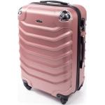Pánske Veľké cestovné kufre ružovej farby z plastu teleskopická rukoväť v zľave 