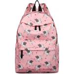 Dámske Školské batohy ružovej farby z polyesteru na zips s motívom Meme  / Theme Jednorožec v zľave 