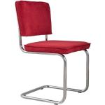 Jedálenské stoličky zuiver červenej farby v retro štýle z kovu 2 ks balenie 