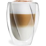 Šálky na latte vialli design transparentnej farby s jednofarebným vzorom zo skla s dvojitým sklom objem 300 ml 2 ks balenie 