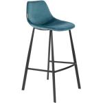Barové stoličky dutchbone modrej farby z kovu 2 ks balenie 