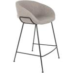 Barové stoličky zuiver sivej farby v industriálnom štýle z kovu 2 ks balenie 