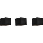 Nástenné svietidlá Qazqa čiernej farby v minimalistickom štýle z kovu stmievateľné 3 ks balenie v zľave kompatibilné s G9 