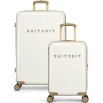 Veľké cestovné kufre SUITSUIT bielej farby integrovaný zámok objem 91 l Vegan 
