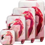 Cestovné kufre wittchen ružovej farby v modernom štýle s geometrickým vzorom 