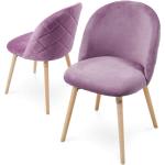 Jedálenské stoličky fialovej farby v škandínávskom štýle zo zamatu 
