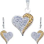 Strieborné prívesky Šperky eshop v trblietavom štýle zo striebra so zirkónom na Valentín 