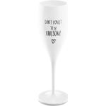 Poháre na šampanské Koziol bielej farby z plastu 