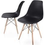 Jedálenské stoličky čiernej farby v škandínávskom štýle z kovu 2 ks balenie 