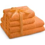 Uteráky oranžovej farby z bavlny v zľave 