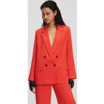 Nová kolekcia: Dámske Designer Blejzre Karl Lagerfeld červenej farby v elegantnom štýle zo saténu vo veľkosti M 