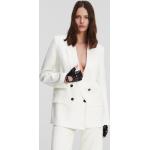 Nová kolekcia: Dámske Designer Blejzre Karl Lagerfeld bielej farby v elegantnom štýle zo saténu vo veľkosti L 