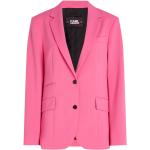Dámske Designer Blejzre Karl Lagerfeld ružovej farby v elegantnom štýle s vyšívaným vzorom vo veľkosti M 