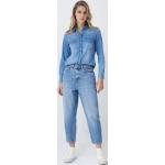 Dámske Košele Slim Fit Salsa Jeans modrej farby z bavlny udržateľná móda 