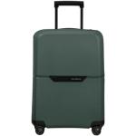 Malé cestovné kufre Samsonite lesno zelenej farby z plastu na zips integrovaný zámok objem 38 l udržateľná móda 