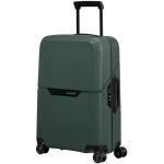 Malé cestovné kufre Samsonite lesno zelenej farby z plastu integrovaný zámok objem 38 l udržateľná móda 