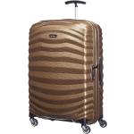 Stredné cestovné kufre Samsonite pieskovej farby z plastu na zips integrovaný zámok objem 73 l 