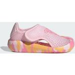 Detské Športové sandále adidas Sport ružovej farby z tkaniny vo veľkosti 22 na suchý zips na leto 