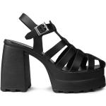 Dámske Spoločenské sandále altercore čiernej farby v elegantnom štýle z polyuretánu vo veľkosti 41 Vegan na leto 