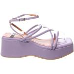 Dámske Sandále na podpätku fialovej farby v elegantnom štýle v zľave na leto 